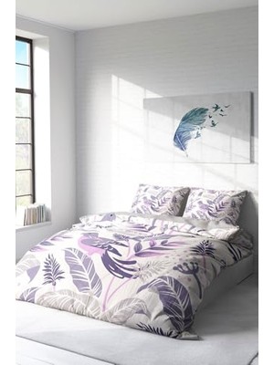 Orevio Çift Kişilik Özel Dokuma Pamuk Saten 3D Digital Graypink MONOHOME2681HF Nevresim Takımı