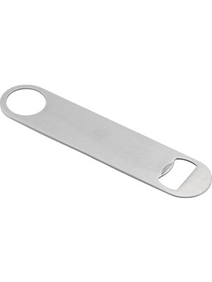 Orevio Şişe; Paslanmaz Çelik Düz Açacağı 17.8 Cm, Profesyonel Barmen Tipi Bira ve Gazoz Açacağı, Asma Halkalı Metal Kapak Açıcı, Gümüş