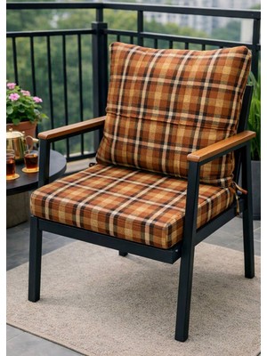 Balkon Sandalye Minder ve Sırt Kılıfı Seti – 55×60×8 cm (8 Parça)