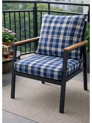 Balkon Sandalye Minder ve Sırt Kılıfı Seti – 55×60×8 cm (8 Parça)