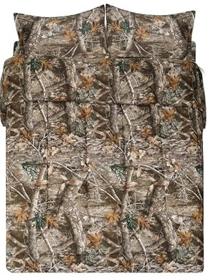 Orevio Realtree Edge Kamuflaj Baskılı Yorgan Seti, Ikiz Boy, 2 Parça, Polyester Pamuk