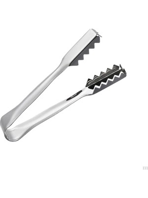 Orevio Metal 16 cm Buz ve Şeker Maşası | Tırtıklı Profesyonel Servis Maşası | 4.5 cm Ağız Açıklığı | Dayanıklı Mutfak Gereci