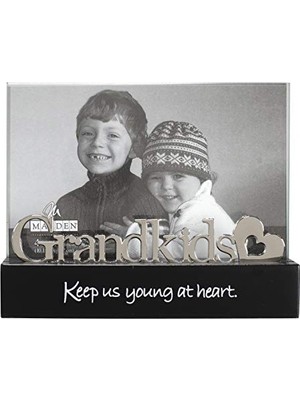 Orevio Grandkids Masaüstü Yazılı Gümüş Kelime Eklentili Resim Çerçevesi, 4x6, Siyah