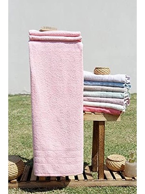 Orevio %100 Pamuk Renkli 70X140 Banyo Havlusu Toz Pembe