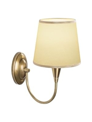 Orevio Amber LED Şık Eskitme Metal Aplik E27 Duvar Lambası 16X28X31 cm Yatak Odası ve Salon Aydınlatma, BEJ-3031