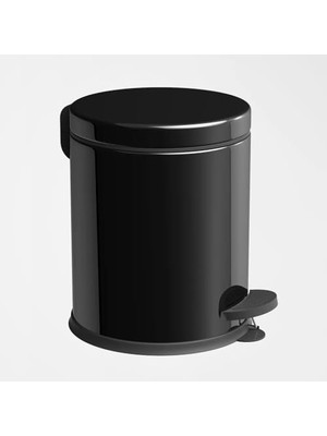 Orevio Paslanmaz Metal Pedallı Çöp Kovası, 12 L, Siyah