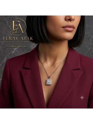 Baget Zirkon Taşlı Silver Kolye