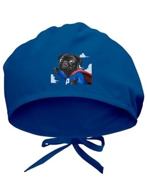 Orevio Super Pug Desenli Cerrahi Bone, Doktor ve Hemşire Hastane Bonesi