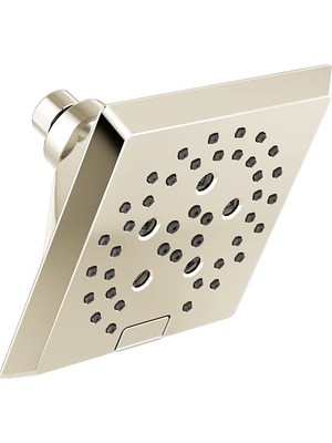 Orevio Faucet 5-Spray H2OKINETIC Raincan Duş Başlığı, Lumicoat Parlak Nikel 52664-PN-PR, Parlak Nikel Duş Başlığı, Kare Duş Başlığı, Duş Başlığı, Su Tasarruflu Duş Başlığı