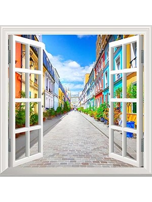 Orevio Pencere Poster Duvar Kağıdı Cremieux Paris Yapışkanlı Sticker