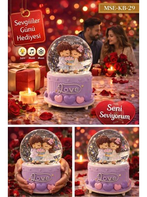 Mixoyuncak Mse-Kb-29 Işıklı Müzikli Kar Küresi – Love Temalı (16.5 Cm)