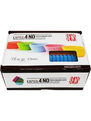 Orevio Cupcake Kapsül Renkli No:4 50X30 Mm, 600 Adet