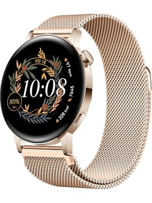 Orevio Huawei Watch Gt3 42 mm ve Gt2 42 mm Uyumlu Manyetik Milanese Loop Metal Kordon