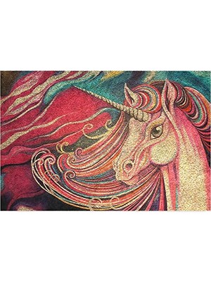Orevio Tasarım Dekoratif Kapı Önü Paspası, Unicorn, 45X70