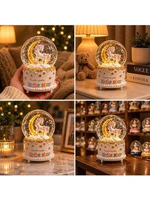 Mixoyuncak Unicorn Otomatik 15.5cm Kar Püskürtmeli Kar Küresi Mse-Kb-7