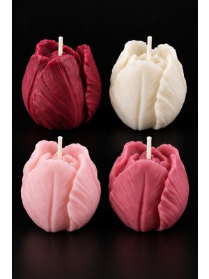 Mum Soya Wax Lale 4’lü El Yapımı Tea Light Set – Mene Maison
