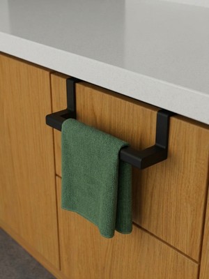 Avrupa3D Dolap Kapağı Üstü Siyah ve Beyaz Mutfak ve Banyo Havlu Askısı Delme Gerektirmeyen Bez Askılığı