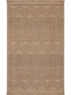 Prime Kahverengi Halı Bukle Kaymaz Yıkanabilir Halı Geometrik Desen Oturma Odası Halısı