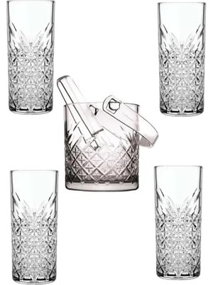 Orevio Timeless Rakı Bardağı ve Buz Kovası Seti 6 Parça