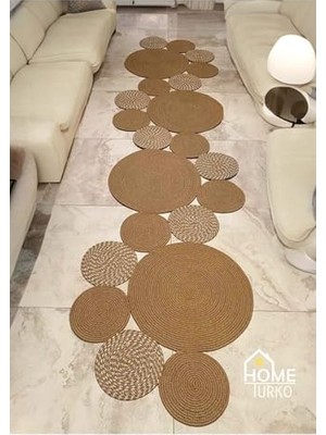 Orevio Jüt; Paspas, Kilim, Yolluk, Halı, Banyo, Mutfak, Oturma Odası, Balkon, Yatak Odası, Paspası, Halısı 80 x 200 Jüt-Kırçıl