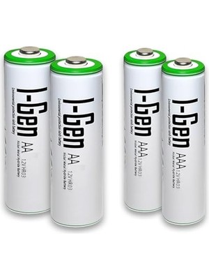 Orevio B180 2 Adet Aa 2700 Mah Şarjlı Kalem Pil ve 2 Adet Aaa 900 Mah Şarjlı Ince Kalem Pil 1.2V Nı-Mh