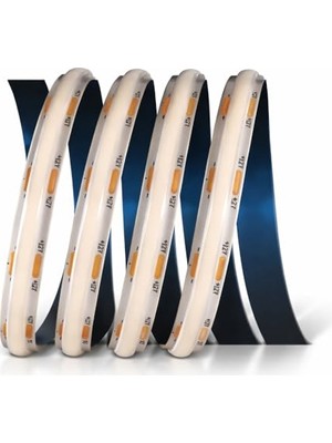 Orevio Cob Şerit Led, 12V, 5 Metre, 216 Led/m, 3200K Günışığı