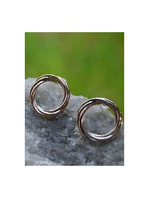 Stoneage Halka Küpe - Gümüş Rengi -