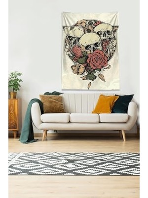 Orevio Bej Kuru Kafa Leke Tutmaz Kadife Kumaş Duvar Örtüsü Duvar Halısı Tapestry DWLL427,70 x 100