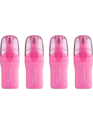 Orevio Mini Fosforlu Kalem Pastel Pembe 4'lü Set