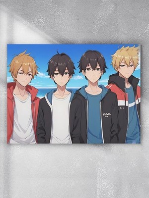 Orevio (PSTER625) Anime Erkek Grubu Manga Anime Poster; Afiş, Dekoratif Duvar Posteri 50 x 70