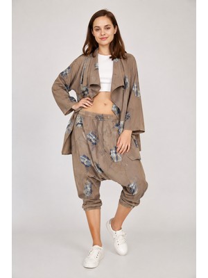 Boho Şalvar Pantolon Asimetrik Ceket Takım