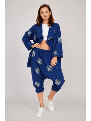 Boho Şalvar Pantolon Asimetrik Ceket Takım
