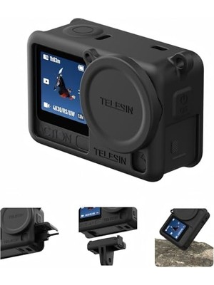 Orevio Djı Osmo Action 6 Uyumlu Siyah Silikon Kılıf