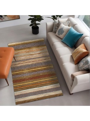 Prime Cons Kadife Kaymaz Pamuk Tabanlı Yıkanabilir Antibakteriyel Salon Halısı 120X180