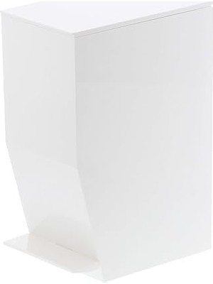 Orevio Plastik Çöp Kutusu, Beyaz, 19 x 12 x 27,5 cm