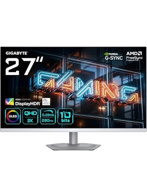 Orevio MO27Q2A Ice 27″ OLED Oyuncu Monitörü, 2k, 280 Hz, 0.03 Ms, Pivot, Siyah