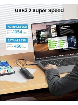 Prime USB 10GBPS M.2 Nvme & Sata SSD Harici Kutu, Toolless Tasarım, Alüminyum Soğutuculu Enclosure, 2230–2280 Uyumlu, 4tb Destekli Yüksek Hızlı SSD Dö