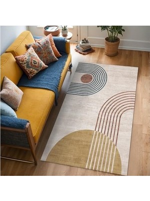 Prime Reyaz Kadife Kaymaz Pamuk Tabanlı Yıkanabilir Antibakteriyel Salon Halısı 140X200