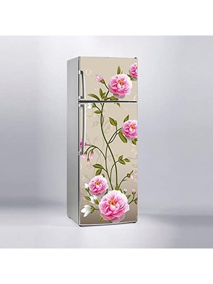 Orevio Pembe Gül Çiçeği Desenli Dolap Sticker Kaplaması