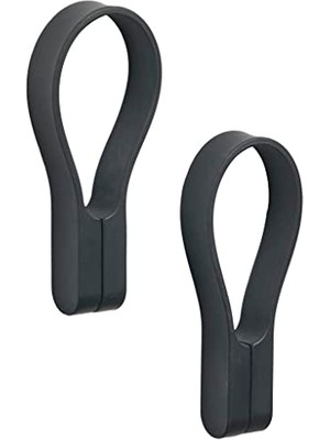 Orevio Loop Manyetik Havlu Klipsi, 9 Cm, 2 Adet, Siyah