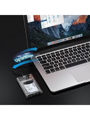 Prime Netac 2.5" Taşınabilir Sabit Disk Kutusu USB 3.0 Hızlı Veri Aktarımı, 5gbps Sata I/ıı/ııı Uyumluluğu, Şeffaf Kasa, WH11 Model, Yüksek Performans