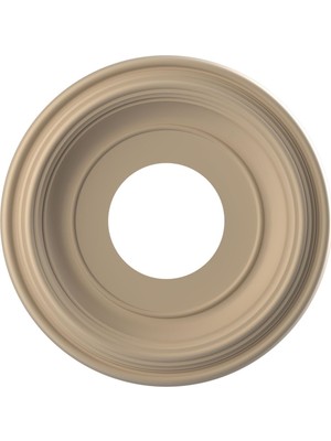 Prime Ekena Millwork CMP10TRGBE Geleneksel Termoform Pvc Tavan Madalyonu (5 1/2 Cm'ye Kadar Kanopilere Uyar), 10" Od, Ultracover Smokey Bej