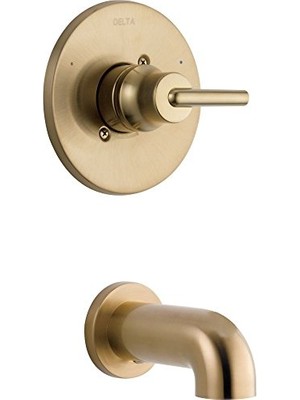 Orevio T14159 Cz Trinsic Küvet Musluğu, Sadece Trim, Şampanya Bronz