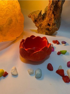 Ferdali Lotus Çiçeği Dekoratif Mumluk, Hediyelik Eşya, Dekor Süs, Mumluk