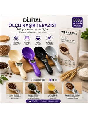 Runaway Terazili Dijital Ölçü Kaşığı 800 gr Kapasiteli Hassas Tartım