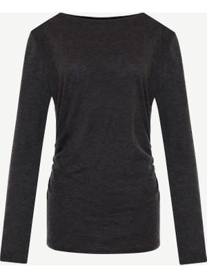 Yargıcı Regular Kayık Yaka Uzun Kol T-Shirt