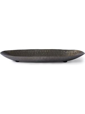 Yargıcı Metal Oval Dekoratif Tabak(35x15x3 Cm)