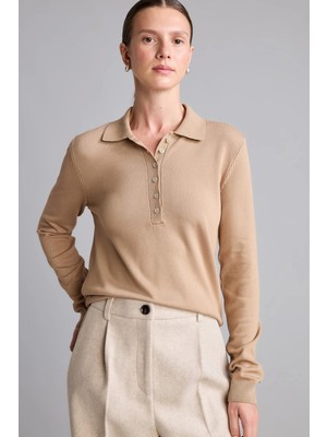 DeFacto Regular Fit Polo Yaka Uzun Kollu Basic Triko Kazak D6259AX26AU