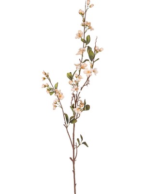 Herdekora Yapay Bahar Dalı Kiraz Çiçeği Krem 125 Cm.