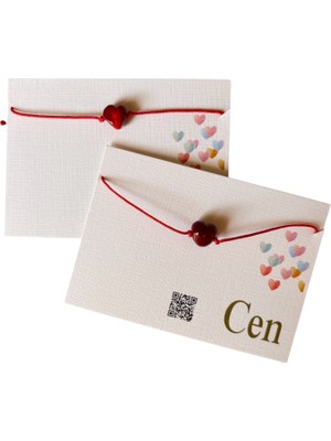 Cen Cam Kalpli Cam Bileklik (Kırmızı)